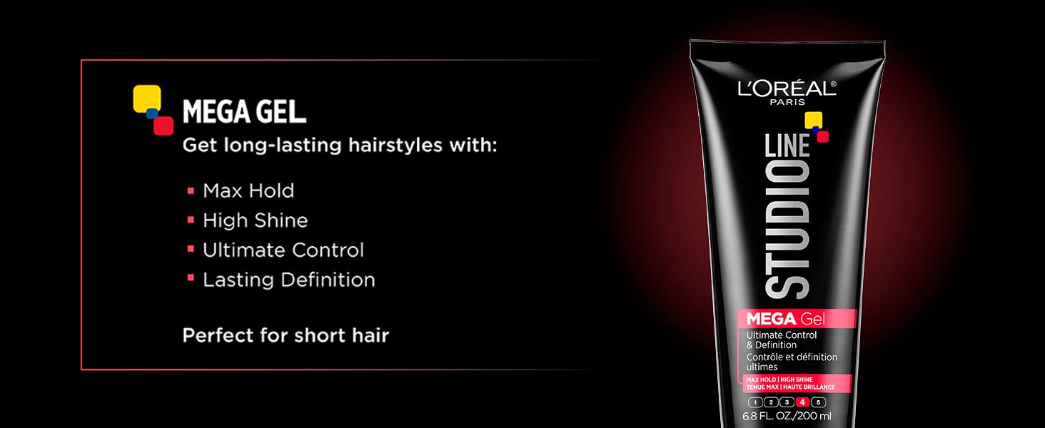 L'Oréal Paris Studio Line Styling Products, educationnal content on L'Oréal Paris Studio Line MEGA Hair Gel